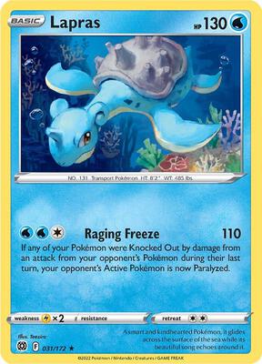 Lapras card from SWSH09: Brilliant Stars