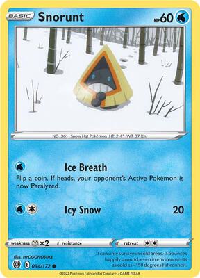Snorunt card from SWSH09: Brilliant Stars