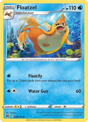 Floatzel card from SWSH09: Brilliant Stars
