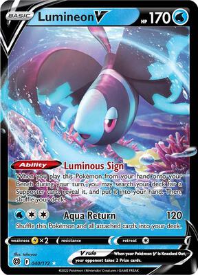 Lumineon V card from SWSH09: Brilliant Stars