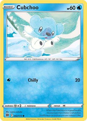 Cubchoo card from SWSH09: Brilliant Stars