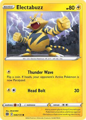 Electabuzz card from SWSH09: Brilliant Stars