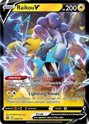 Raikou V card from SWSH09: Brilliant Stars