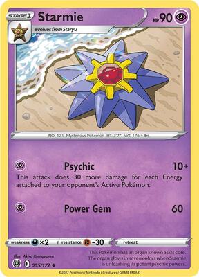 Starmie card from SWSH09: Brilliant Stars