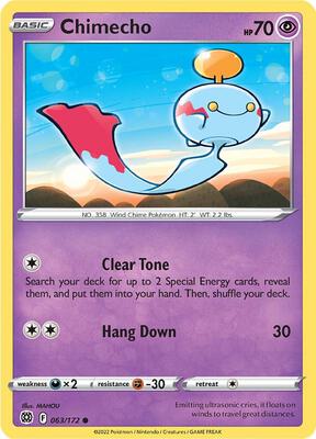 Chimecho card from SWSH09: Brilliant Stars