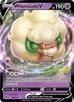 Whimsicott V card from SWSH09: Brilliant Stars