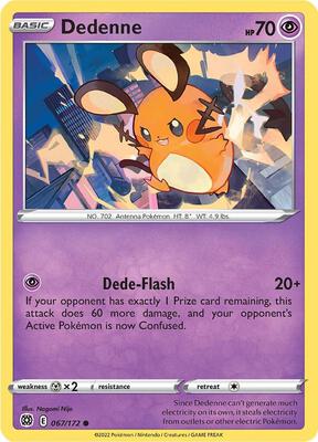 Dedenne card from SWSH09: Brilliant Stars
