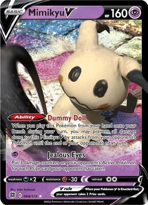 Mimikyu V card from SWSH09: Brilliant Stars