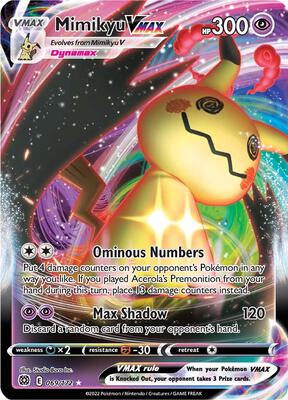Mimikyu VMAX card from SWSH09: Brilliant Stars