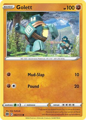 Golett card from SWSH09: Brilliant Stars