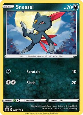 Sneasel card from SWSH09: Brilliant Stars