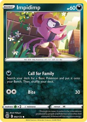 Impidimp card from SWSH09: Brilliant Stars