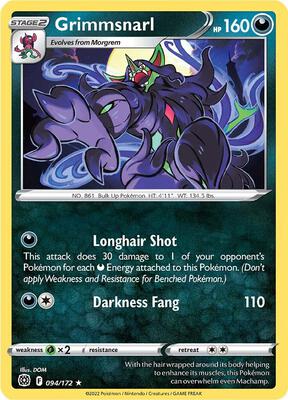 Grimmsnarl card from SWSH09: Brilliant Stars