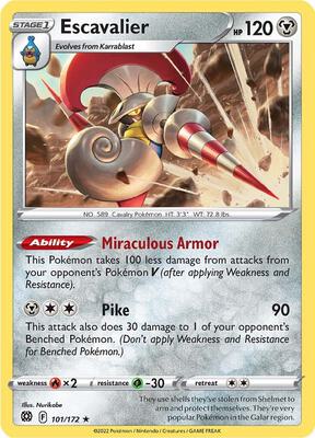 Escavalier card from SWSH09: Brilliant Stars