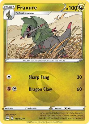 Fraxure card from SWSH09: Brilliant Stars