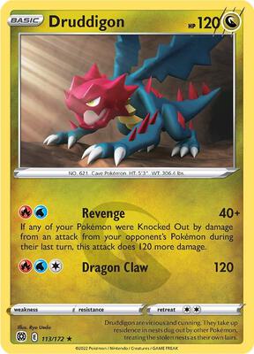 Druddigon card from SWSH09: Brilliant Stars