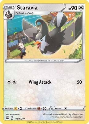 Staravia card from SWSH09: Brilliant Stars