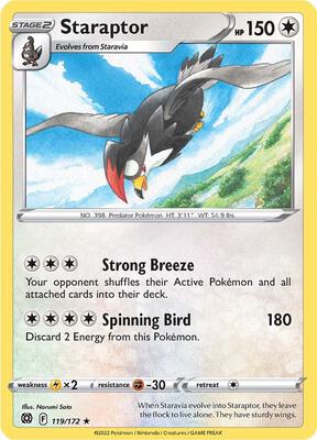 Staraptor card from SWSH09: Brilliant Stars