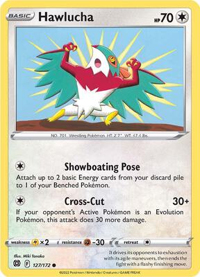 Hawlucha card from SWSH09: Brilliant Stars