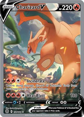 Charizard V (Alternate Full Art) card from SWSH09: Brilliant Stars