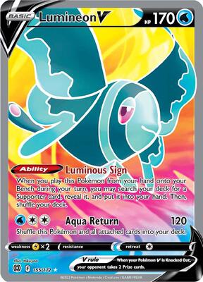 Lumineon V (Full Art) card from SWSH09: Brilliant Stars
