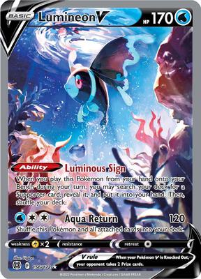 Lumineon V (Alternate Full Art) card from SWSH09: Brilliant Stars