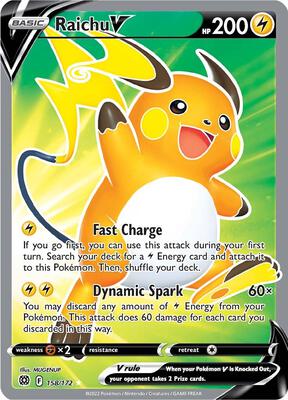 Raichu V (Full Art) card from SWSH09: Brilliant Stars