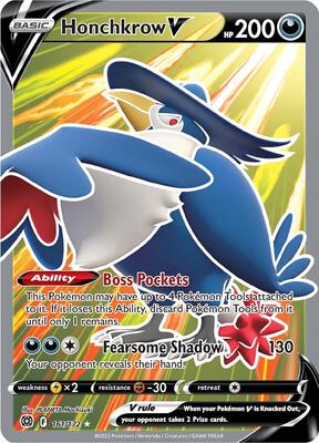 Honchkrow V (Full Art) card from SWSH09: Brilliant Stars