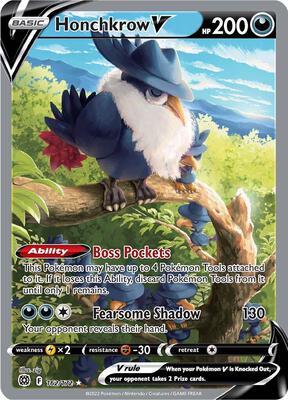 Honchkrow V (Alternate Full Art) card from SWSH09: Brilliant Stars