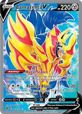 Zamazenta V (Full Art) card from SWSH09: Brilliant Stars