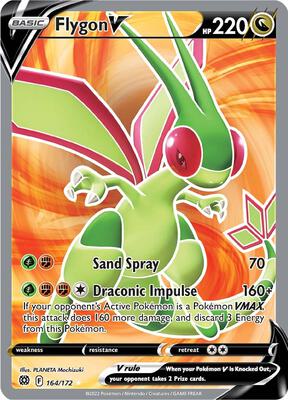 Flygon V (Full Art) card from SWSH09: Brilliant Stars