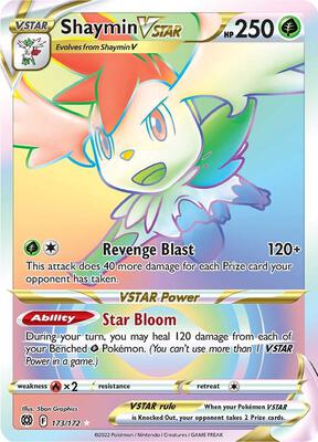 Shaymin VSTAR (Secret) card from SWSH09: Brilliant Stars