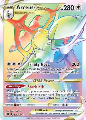 Arceus VSTAR (Secret) (176) card from SWSH09: Brilliant Stars