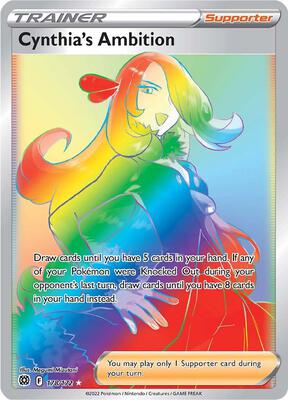 Cynthia's Ambition (Secret) card from SWSH09: Brilliant Stars