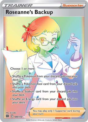 Roseanne's Backup (Secret) card from SWSH09: Brilliant Stars