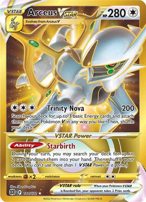 Arceus VSTAR (Secret) (184) card from SWSH09: Brilliant Stars