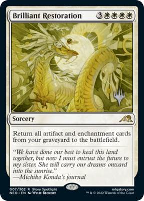 Brilliant Restoration card from Promo Pack: Kamigawa: Neon Dynasty