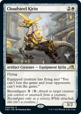 Cloudsteel Kirin card from Promo Pack: Kamigawa: Neon Dynasty