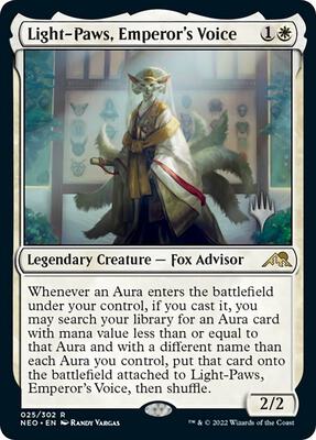 Light-Paws, Emperor's Voice card from Promo Pack: Kamigawa: Neon Dynasty