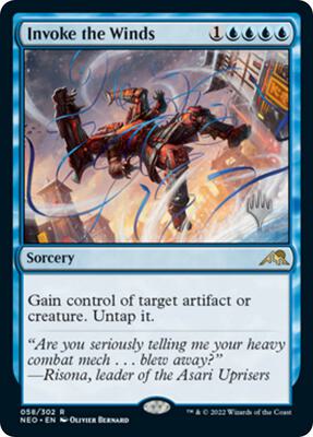 Invoke the Winds card from Promo Pack: Kamigawa: Neon Dynasty