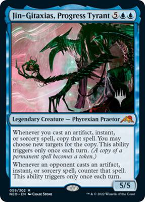 Jin-Gitaxias, Progress Tyrant card from Promo Pack: Kamigawa: Neon Dynasty