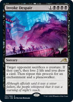Invoke Despair card from Promo Pack: Kamigawa: Neon Dynasty