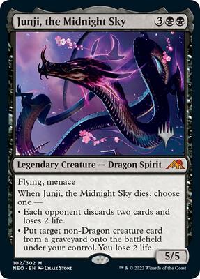 Junji, the Midnight Sky card from Promo Pack: Kamigawa: Neon Dynasty