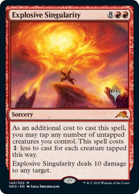 Explosive Singularity card from Promo Pack: Kamigawa: Neon Dynasty