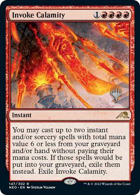 Invoke Calamity card from Promo Pack: Kamigawa: Neon Dynasty