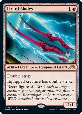 Lizard Blades card from Promo Pack: Kamigawa: Neon Dynasty