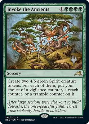 Invoke the Ancients card from Promo Pack: Kamigawa: Neon Dynasty