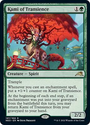 Kami of Transience card from Promo Pack: Kamigawa: Neon Dynasty