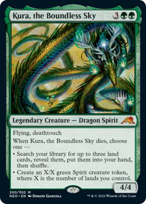 Kura, the Boundless Sky card from Promo Pack: Kamigawa: Neon Dynasty
