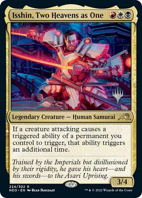Isshin, Two Heavens as One card from Promo Pack: Kamigawa: Neon Dynasty